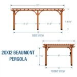Backyard Discovery Beaumont 20ft x 12ft Cedar Pergola Premium Wood Design