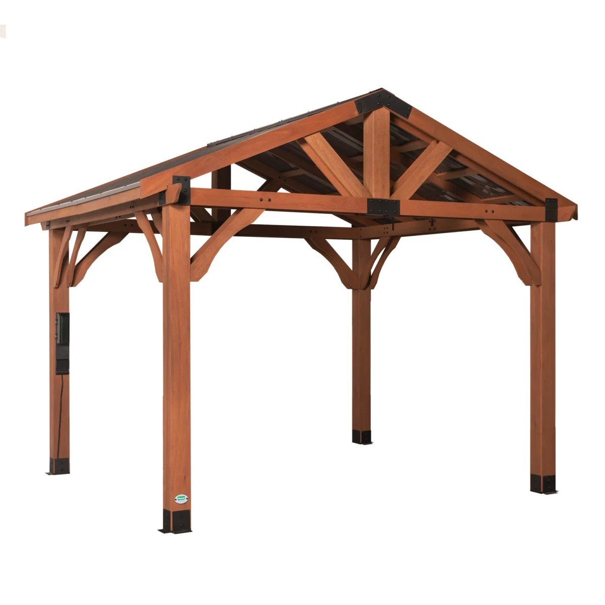Backyard Discovery Brookdale 12ft x 10ft Cedar Wooden Gazebo Backyard Discovery Brookdale 12ft x 10ft Cedar Wooden Gazebo