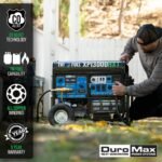 DuroMax XP13000HXT 13,000-Watt Tri-Fuel Portable Generator with Electric Start & CO Alert